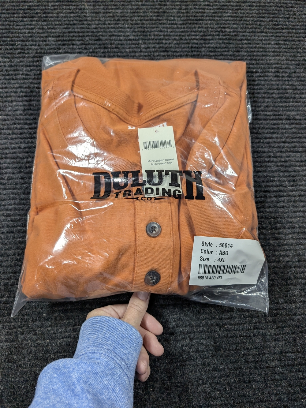 NWT Duluth Trading Co Longtail Long Sleeve Henley T-Shirt Mens 4XL ABO